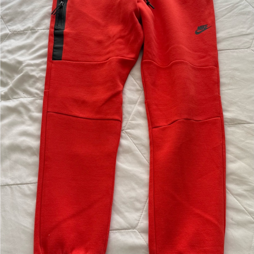 Nike Men’s Bright Red Joggers with Black Accents